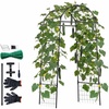 image:imageVEVOR Cucumber Trellis 81 inch Tall Garden Arch Trellis UShape Garden Trellises for Raised Bed Metal Arch Outdoor Climbing Plants Support for Vine Peas Beans Zucchini Tomato Squash FlowersArch Trellis
