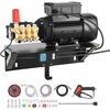 image:imageVEVOR Electric Pressure Washer Pump Kit 1220 PSI 22 GPM Triplex Power Washer Pump with 2 HP Motor 120 V Includes Wall Mount Bracket Spray Gun Wand Hose 5 Nozzles for Washing Cars Gardens