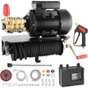 image:imageVEVOR Electric Pressure Washer Pump Kit 1950 PSI 32 GPM Triplex Power Washer Pump with 5 HP Motor 240 V Includes Wall Mount Bracket Spray Gun Wand Hose 5 Nozzles for Washing Cars Gardens