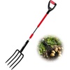 image:imageVEVOR Garden Fork 5Tine Gardening Pitchfork with Metal Handle 41 in Heavy Duty Digging Fork with Y Grip Forged Steel Spading Fork for Hay Potato Composting Transplanting Aeration4Tine