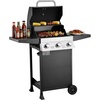 image:imageVEVOR Gas Grill 4 Burner Propane Gas Grill with Side Burner 425 SQIn Grilling Area Carbon Steel Enamel Grates Outdoor 52000 BTU Patio Garden BBQ Grills with Two Side Shelves Stainless Steel3 Burner Carbon Steel
