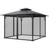 image:imageVEVOR Gazebo Netting Replacement Fit Most 10 x 10 x 65 FT Gazebo Curtain Outdoor Garden Net 4Panel Sidewall Mesh Net Patio Midge Netting with Double Zipper Canopy Screen Netting OnlyBlack