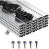 image:imageVEVOR Greenhouse Spring Wire and Lock Channel 50 Packs 656 ft PE Coated Aluminum Alloy Bundle Kit Plastic Poly Film or Shade Cloth Attachment wScrews Silver50 Packs12mm