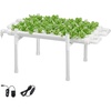 image:imageVEVOR Hydroponics Growing System Kit 3Tier 90 Sites UPVC Pipe Hydroponic Grow Kit with Timed Irrigation Sun amp Light Blocking Pipes Indoor Home Garden Vegetable Planting Grow Kits for Fruit HerbBlack  White  Premium Version