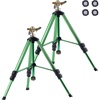 image:imageVEVOR Impact Sprinkler on Tripod Base Heavy Duty Tripod Sprinklers with Brass Head amp 34 Connector 360 Degree Large Area Coverage Irrigation Sprinkler Adjustable Heights for Yard Green2PC