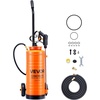 image:imageVEVOR Industrial Concrete Sprayer with Wheeled Cart 35 Gallon Stainless Steel Sprayer Heavy Duty TriPoxy Pump Sprayers 205Wand 48 amp 120Hoses 2 Brass Nozzles for Construction Lawn amp Garden35 Gal with Cart