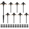 image:imageVEVOR Landscape Lighting 6W Low Voltage LED Landscape Lights IP66 Waterproof Landscape Spotlights Yard Lawn Garden Pathway Outdoor Lights 12V 24V 450LM Warm White 3000K 12 Pack with ConnectorsOutdoorWalkway Lights