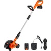 image:imageVEVOR Lawn Edger 88 inch Blade 20V Battery Powered Cordless Edger Lawn Tool with 3Position Blade Depth 4000 mAh Battery and Charger Included for Lawns Driveways Yards and Sidewalk Edges88 inches