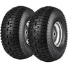 image:imageVEVOR Lawn Mower Tires with Rim 15x6006 Tubeless Lawn Tractor Tires 2Pack Tire and Wheel Assembly STurf Pneumatic Tires 3 Offset Hub 34 Bushing Size 16 PCS for Riding Mower Lawn TractorTube with Rim Centered Hub