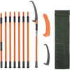 image:imageVEVOR Manual Pole Saw 38727 ft Extendable Pole Tree Pruner Sharp 65Mn Steel Blade Lightweight Fiberglass Handle Pole DoubleHook Saw for High Branch Trimming Pruning Tool for Palms ShrubsPole Saw  Pro