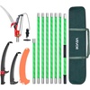 image:imageVEVOR Manual Pole Saw 38727 ft Extendable Pole Tree Pruner Sharp 65Mn Steel Blade Lightweight Fiberglass Handle Pole DoubleHook Saw for High Branch Trimming Pruning Tool for Palms ShrubsPole Saw with Scissors