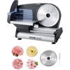 image:imageVEVOR Meat Slicer 75 inch Electric Deli Food Slicer 180W Meat Cutter with two Premium SUS420 Blades 006 inch Adjustable Thickness ETL Certified Food Slicer Machine for Home Use