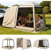 image:imageVEVOR Pop up Screen House Tent 12 x 6 ft 2 in 1 Screen Gazebo Portable Screened in Canopy with Carry Bag Netting Sides Ground Stakes for Garden Patio Backyard and Outdoor Activities BeigeBeige 3