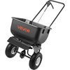 image:imageVEVOR Push Lawn Spreader 12ft Spreading Width Broadcast Spreader with 80lbs Load Capacity amp 10 in AllTerrain Tires WalkBehind Garden amp Lawn Broadcast Spreaders for Seed Fertilizer Salt Ice Melt