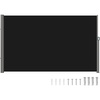 image:imageVEVOR Retractable Side Awning UV 50 118 x 71 Retractable Patio Screen Waterproof 280 g Thicken Folding Room Divider Wind Screen for Privacy Garden Outdoor Patio and Terrace BlackBlack