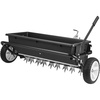 image:imageVEVOR Tow Behind Lawn Spreader with Aeration Spikes 32 in Spreading Width Broadcast Spreader with Universal Hitch Garden Seeder amp Soil Aerator with 100lbs Capacity amp 10 in Tires for ATVs UTVs