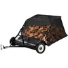 image:imageVEVOR Tow Behind Lawn Sweeper 48 in Pull Behind Yard Sweeper 26 cu ft Hopper Bag Capacity Leaf amp Grass Collector with Dumping Rope Adjustable Sweeping Height Garden Sweepers for Lawn Farm42 Inch