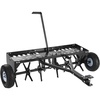 image:imageVEVOR Tow Behind Plug Aerator 32 in Lawn Spike Aerator with Universal Hitch Heavy Duty amp RustResistant Pull Behind Spike Aerator Tool with Folded Edge Tray for Farmland amp Garden TractorsCore Aerator 40in