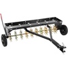 image:imageVEVOR Tow Behind Plug Aerator 32 in Lawn Spike Aerator with Universal Hitch Heavy Duty amp RustResistant Pull Behind Spike Aerator Tool with Folded Edge Tray for Farmland amp Garden TractorsSpike Aerator 40in