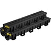 image:imageVEVOR Trench Drain System 5 Pack Channel Drain with Plastic Grate 57 x 31 in HDPE Drainage Trench Black Plastic Garage Floor Waterway 5 x 39 in with 5 End Caps for Garden Driveway3pack 5951in  plastic