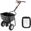 image:imageVEVOR Walk Behind Spreader 60LBS Capacity Push Spreader with Hopper Grate 098 ft Spreading Width 8 in All Terrain Pneumatic Tires Garden amp Lawn Broadcast Spreaders for Seed Fertilizer