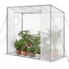 image:imageVEVOR Walkin Greenhouse 54 x 811 x 772 Greenhouse for Outdoors with Windows PE Cover 2 Tiers 14 Shelves RollUp Zipper Door Walk in Green House Portable Plant Garden Hot House for BackyardWhite