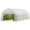 image:imageVEVOR Walkin Tunnel Greenhouse 194x97x65 ft Hoop House Greenhouse Tunnel Plant Hot House with Galvanized Steel Frame White PE Cover Rollup Zipper Door and 12 Windows for OutdoorWhite