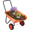 image:imageVEVOR Wheelbarrow Cart 6 Cu Ft Load amp 330 lbs Capacity One Wheel Garden Dump Cart Wheel Barrow with Metal Handle amp 16 Wide Track Wheels Easy Loading Utility Yard Cart amp Wagons for Lawn Farm5 Cu Ft Load  397 lbs