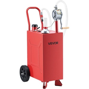 image:imageVEVOR 15 Gallon Fuel Gas Caddy Carbon Steel Portable Fuel Transfer Storage Tank with Manual Pump amp Rolling Wheels Gasoline Diesel Can Container for Cars Lawn Mowers ATVs Boats Motorcycles Red