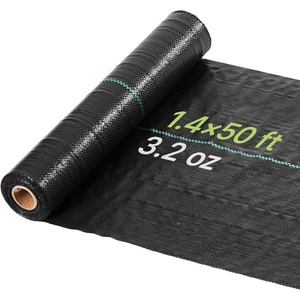 image:imageVEVOR 3x100FT 32oz Weed Barrier Fabric Heavy Duty Landscape Fabric Weed Blocker Fabric Garden Weed Mat Lawn Fabric Weed Control Fabric Driveway Fabric Ground Cover Woven Landscape Cloth Black14FT50FT32oz