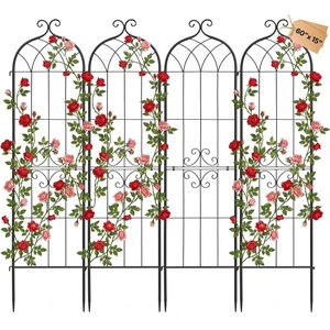 image:imageVEVOR 6 Packs Metal Garden Trellis for Climbing Plants Outdoor 71x20in Rustproof Plant Tall Trellis for Rose Vine Flowers and Vegetables4 PacksStyle2