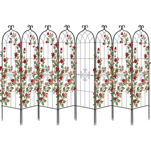 image:imageVEVOR 6 Packs Metal Garden Trellis for Climbing Plants Outdoor 71x20in Rustproof Plant Tall Trellis for Rose Vine Flowers and Vegetables8 PacksStyle2