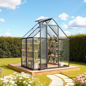 image:imageVEVOR 6 x 4 FT Polycarbonate Greenhouse Heavy Duty Outdoor Green House with Adjustable Vent amp PushPull Lockable Door Quick Setup Aluminum Frame Walkin Greenhouse Sunroom for Outside Garden Lawn64 Ft