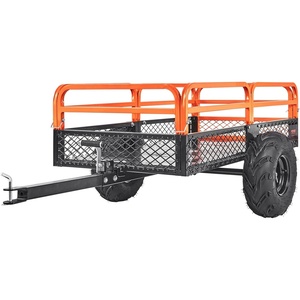 image:imageVEVOR ATV UTV Trailer Tow Behind Dump Cart 1500lbs 15 Cubic Feet Heavy Duty Yard Garden Trailer Pull Behind Dump Trailer for Lawn Mower TractorOrangeblack