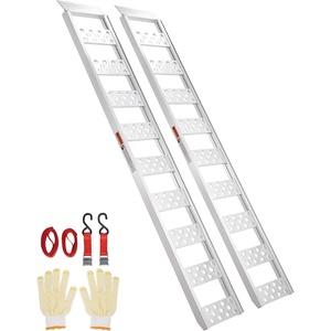 image:imageVEVOR Aluminum Ramps 1250lbs Straight Ramp with Treads and Load Straps Portable Loading Ramp for Motorcycles ATVs Trucks Lawn Mower Dirt Bike Garden Tractor 78 L x 12 W 2Pcs1250lbs