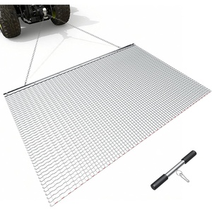image:imageVEVOR Baseball Field Drag Mat Field Drag Yard Drag for ATVs UTVs Tractors Durable Galvanized Steel Mesh Drag Mat with Towing Chain for Gravel Driveway Ruts Farm Field Leveling7913 x 4803 x 039 inch