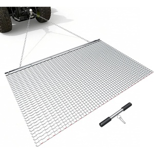 image:imageVEVOR Baseball Field Drag Mat Field Drag Yard Drag for ATVs UTVs Tractors Durable Galvanized Steel Mesh Drag Mat with Towing Chain for Gravel Driveway Ruts Farm Field Leveling6004 x 3598 x 039 inch