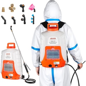 image:imageVEVOR Battery Powered Backpack Sprayer 4 Gallons Electric Lawn Sprayer with 8 Nozzles amp 2 Telescopic Wands 90PSI Adjustable Pressure 46 Hour Runtime Yard Sprayers for Lawn and Garden