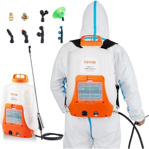 image:imageVEVOR Battery Powered Backpack Sprayer Electric Back Pack Sprayer 4 Gallon 2 Wands amp 8 Nozzles Adjustable 090 PSI 4H Runtime Portable Lawn amp Garden Sprayers for Weeding Spraying Cleaning4 Gal