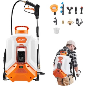 image:imageVEVOR Battery Powered Backpack Sprayer Electric Back Pack Sprayer 4 Gallon 2 Wands amp 8 Nozzles Adjustable 090 PSI 4H Runtime Portable Lawn amp Garden Sprayers for Weeding Spraying Cleaning4 Gal 18 V