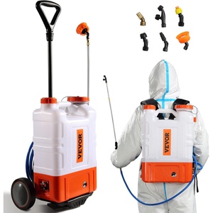image:imageVEVOR BatteryPowered Sprayer with Wheeled Cart 10 Gallons Electric Weed Sprayer Adjustable 080 PSI Yard Lawn Sprayers with Wheels 5 Nozzles amp 98ft Hose 36H Spray Time for Weeding Cleaning4 Gal with Cart