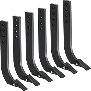 image:imageVEVOR Box Blade Shank 18 Scarifier Shank 4 Holes Box Scraper Shank Ripper Shank with Removable Tapered Teeth and Pins Adjustable Shanks Assembly for Replacement Digging Plowing 6PCS18 6PCS