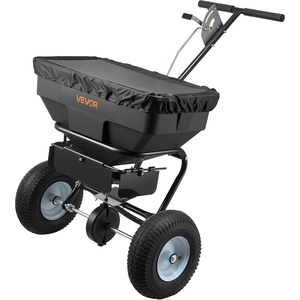 image:imageVEVOR Broadcast Spreader 12ft Spreading Width Push Broadcast Spreader with 13 AllTerrain Tires Adjustable Flow Control 130lbs Capacity Hopper Lawn Spreaders for Fertilizer Seed Ice Melt