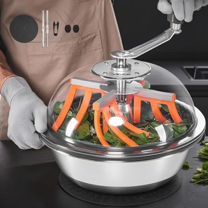 image:imageVEVOR Bud Leaf Bowl Trimmer 24 Spin Cutting Machine with Clear Visibility Dome Sharp Stainless Steel Blades Wet amp Dry Trimming for Buds Leaves Hydroponics Solid Metal Gear Box and Hand PrunerSilver