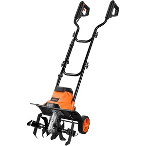 image:imageVEVOR Corded Electric Tiller 14 Inch Tilling Width Garden Rototiller 10Amp Motor HeavyDuty Tilling Machine Cultivator with Steel Tines and Foldable Handle for Lawn Yard and Gardening Care