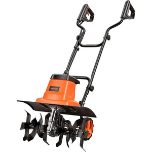 image:imageVEVOR Corded Electric Tiller 18 Inch Tilling Width Garden Rototiller 135Amp Motor HeavyDuty Tilling Machine Cultivator with Steel Tines and Foldable Handle for Lawn Yard and Gardening Care