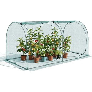 image:imageVEVOR Crop Cage 116 x 39 x 63 ft Plant Protection Tent with Zippered Door WindResistant Tall Crop Cage Easy to Install Outdoor Raised Bed Cover Tomato Plant Netting for Garden Patio Lawn81 x 39 x 39FtArch