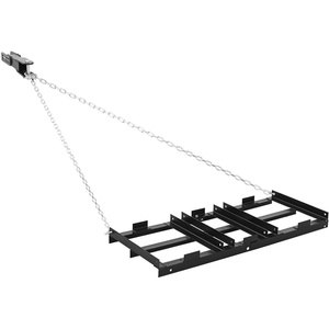image:imageVEVOR Drag Harrow 4 ft Heavy Duty Tow Behind Drag Harrow with Adjustable Bars amp 72 in Chain Driveway Grader Landscape Rake for ATV UTV Tractor Mower Tow Behind Yard Lawn Leveling Tool4 FT Black