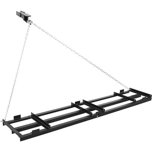 image:imageVEVOR Drag Harrow 4 ft Heavy Duty Tow Behind Drag Harrow with Adjustable Bars amp 72 in Chain Driveway Grader Landscape Rake for ATV UTV Tractor Mower Tow Behind Yard Lawn Leveling Tool8 FT Black