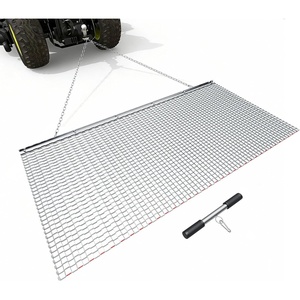 image:imageVEVOR Drag Harrow 4 x 5 ft Chain Harrow  Made from Q235 Steel UTV Tractor Attachments for Landscape Leveling or Sod Prepping Durable Harrow Rake for Gravel Driveway Farm Field Garden Black7205 x 3598 x 039 inch